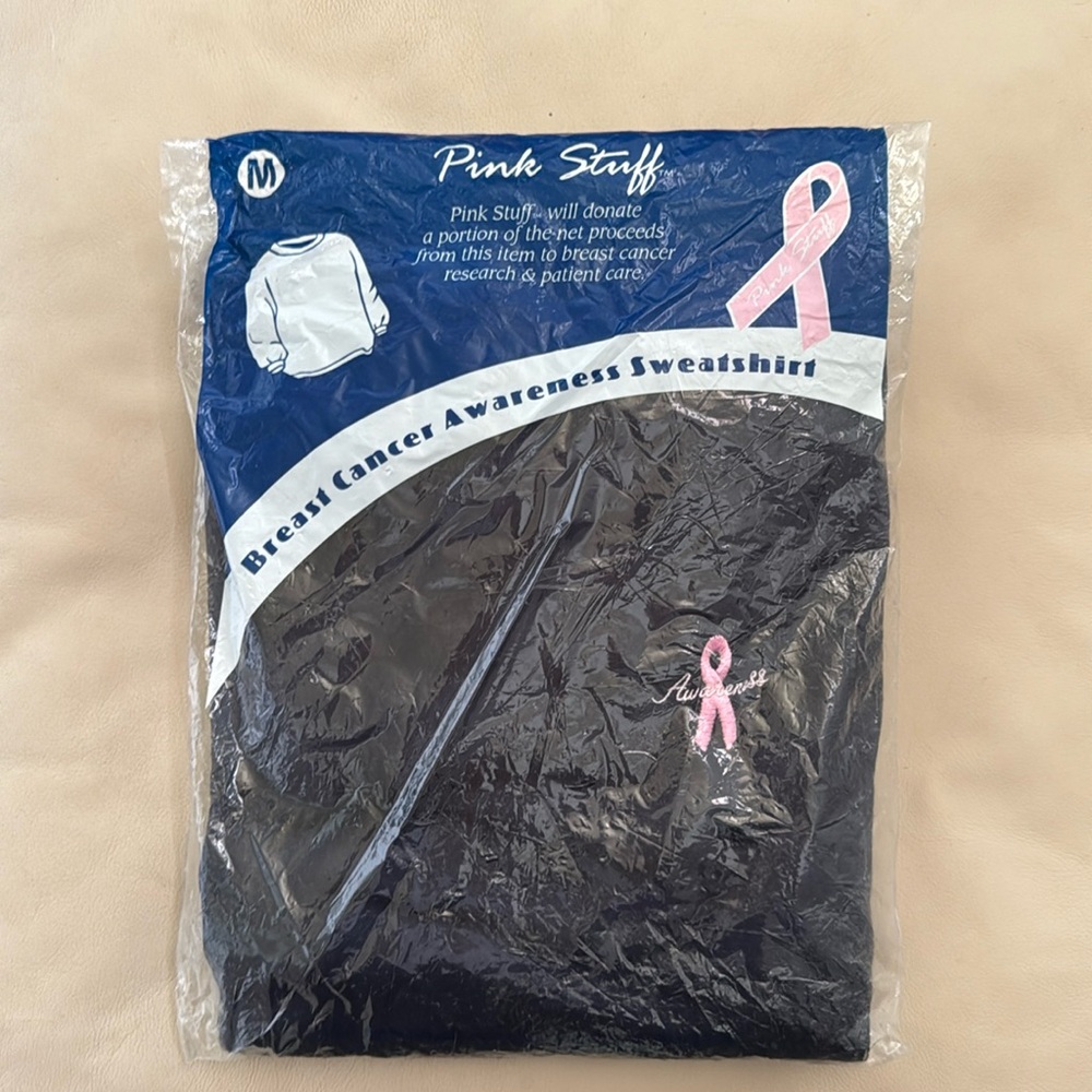 LEE Cotton Blend Pink Stuff Breast Cancer Awareness Black w/Pink Embroidery